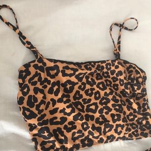 Beach Riot Bikini Top Leopard